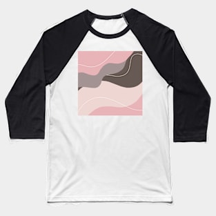 Pink Romance Abstract Pattern Baseball T-Shirt